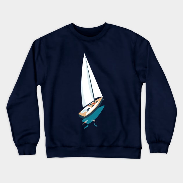 boat Crewneck Sweatshirt by marcvaello